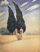 Paul Signac Two Cypress china oil painting artist
